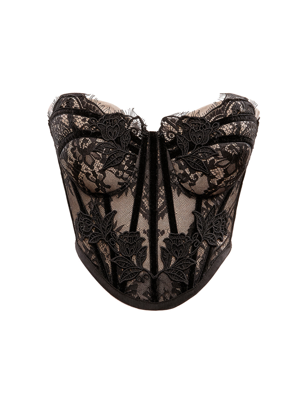 The Chapel Window Butterfly Bustier in Black