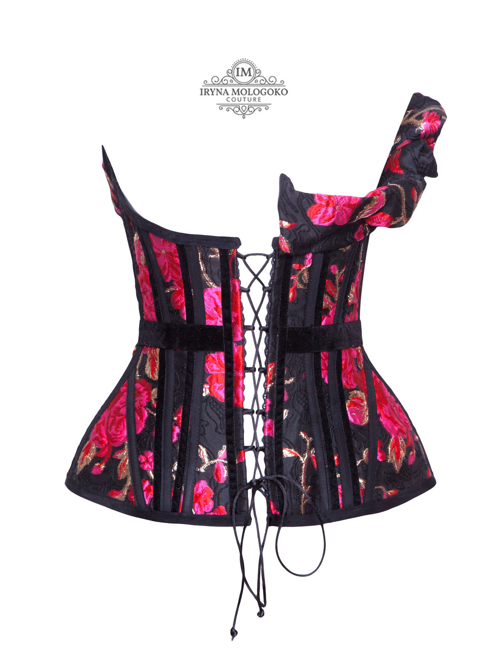 Carmelita Asymmetrical Front Zipper Corset - Mologoko Couture