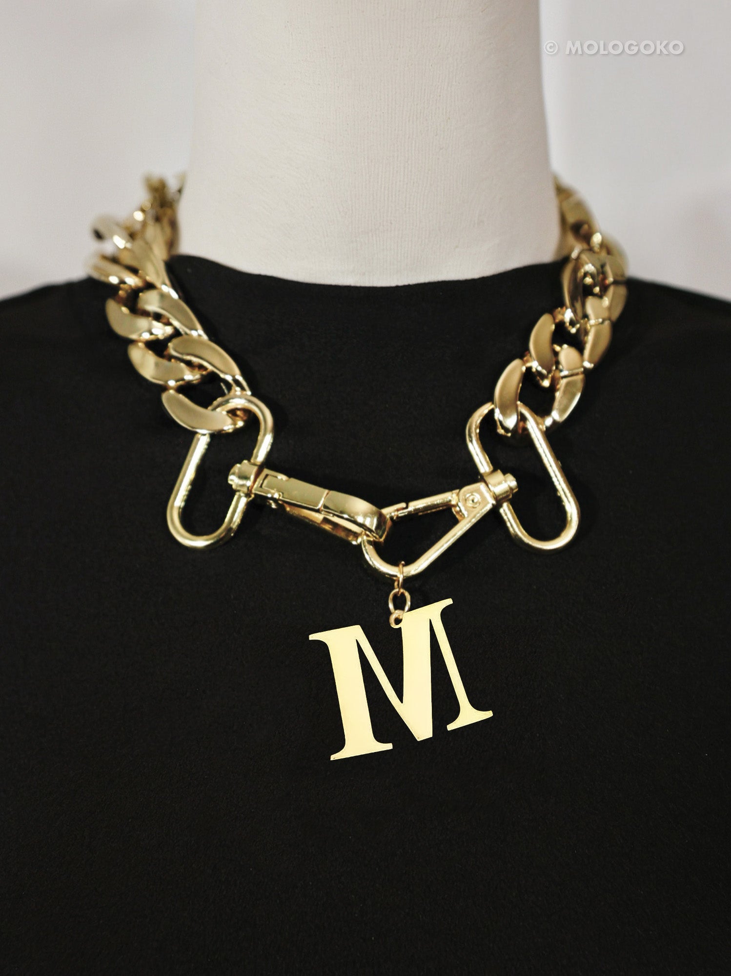 Chunky Personalized Monogram Initial Necklace Transformer