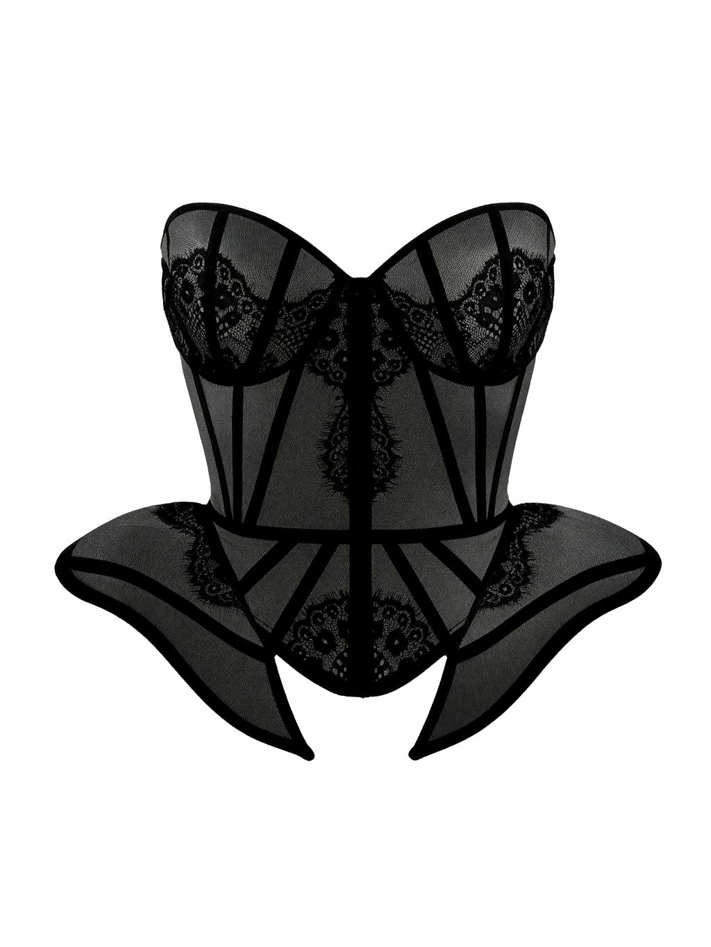 Chapel Window Full Corset Black