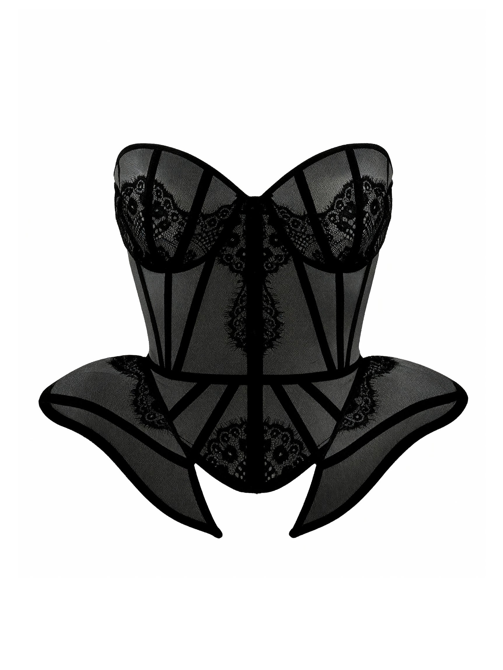 Chapel Window Full Corset Black
