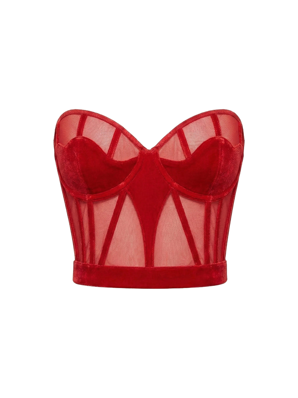 The Chapel Window Mesh Bustier in Black