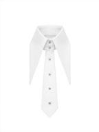 Tuxedo Detachable Collar with Tie and Rhinestones