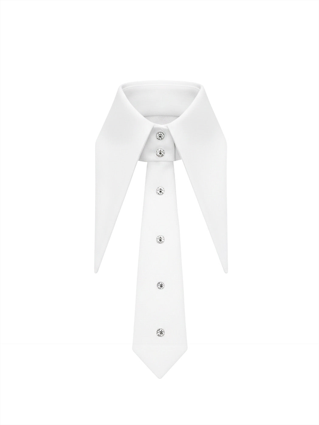 Tuxedo Detachable Collar with Tie and Rhinestones