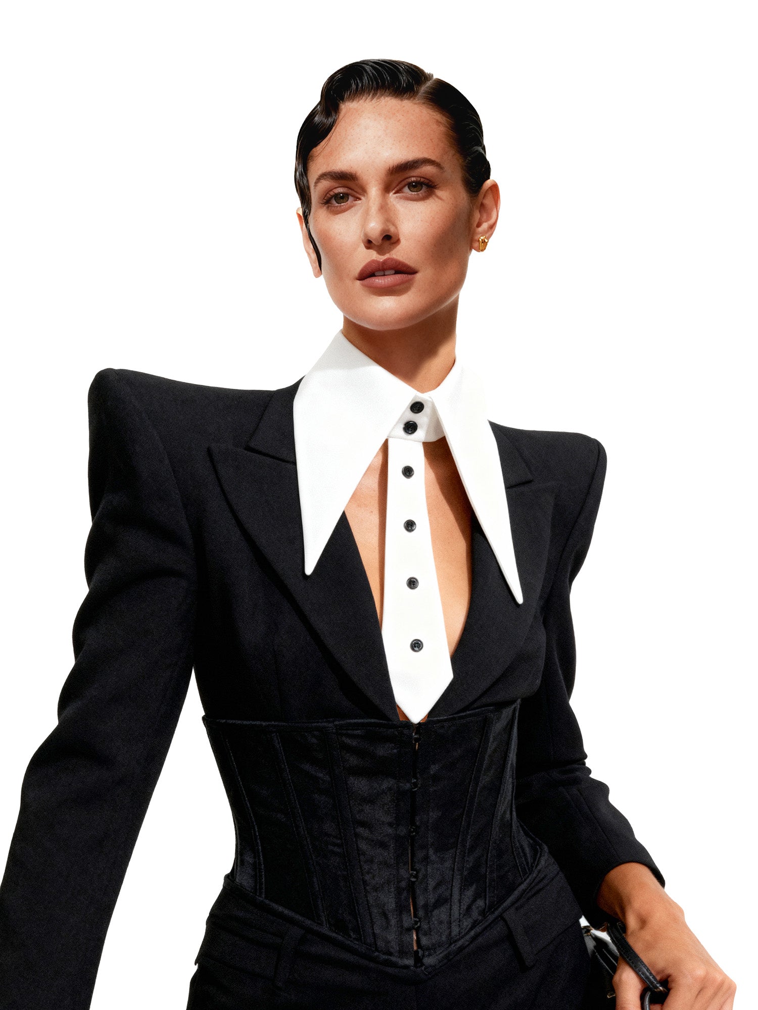 Tuxedo Detachable Collar with Faux Tie