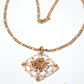 Dominique Reversible Handbeaded Lace Large Luxurious Pendant Necklace - Mologoko Couture