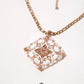 Dominique Reversible Handbeaded Lace Large Luxurious Pendant Necklace - Mologoko Couture