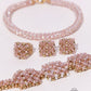BLUSH PINK GOLD BEADED STATEMENT SET - Mologoko Couture