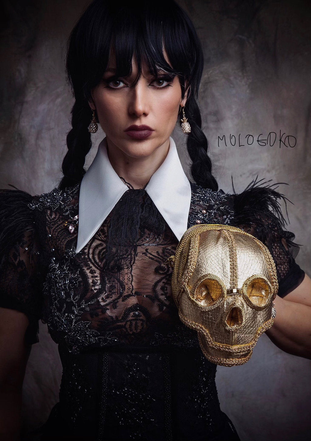 Wednesday Addams Removable White Pointy Collar - Mologoko Couture