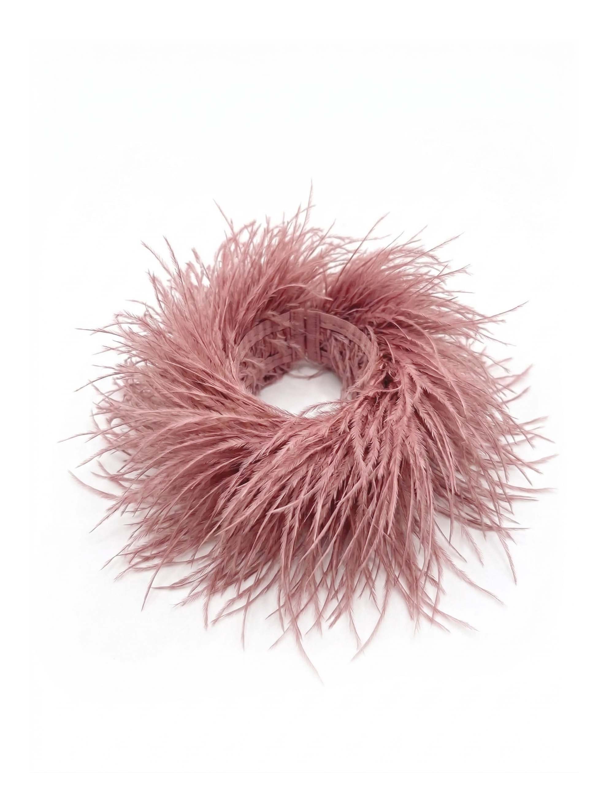 Detachable Ostrich Feather Cuffs
