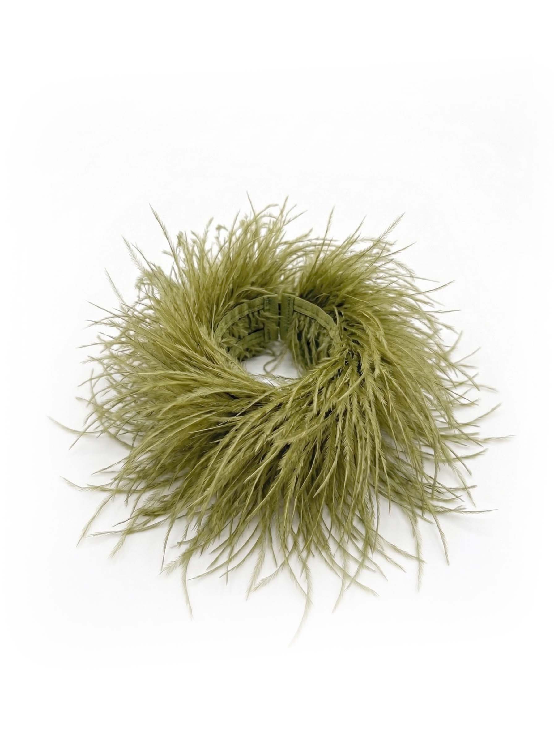 Detachable Ostrich Feather Cuffs