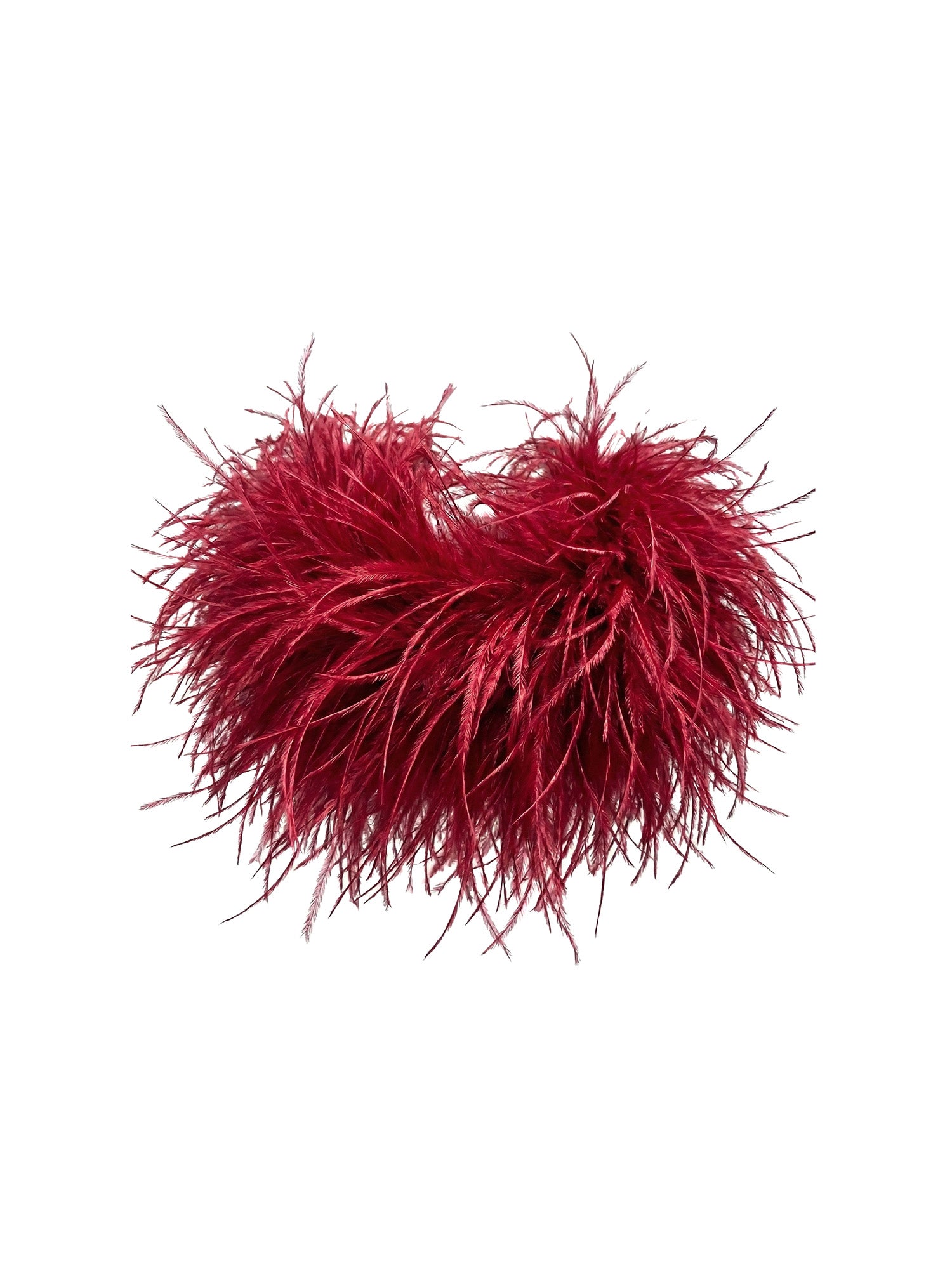 Detachable Ostrich Feather Cuffs