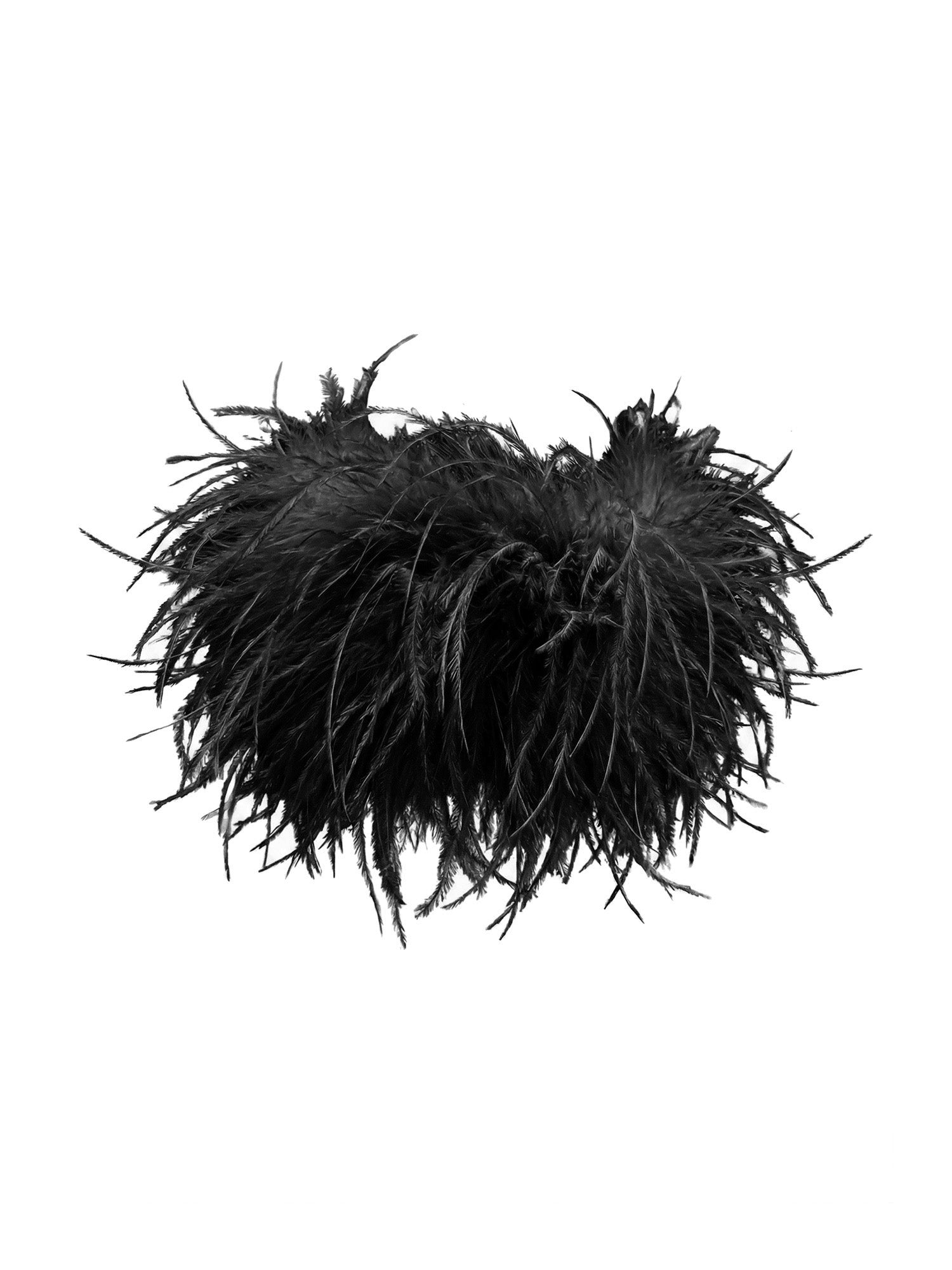 Detachable Ostrich Feather Cuffs