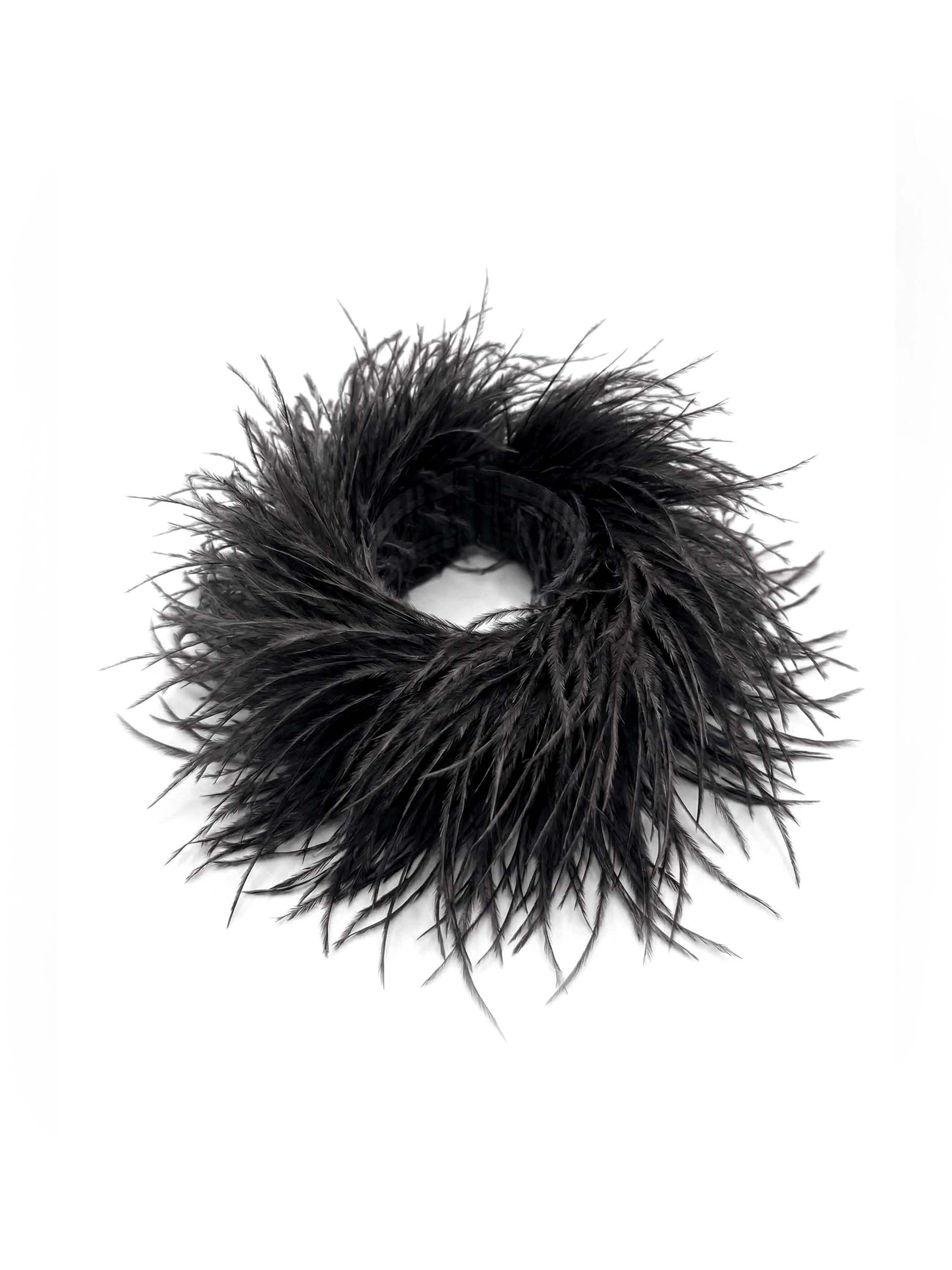 Detachable Ostrich Feather Cuffs