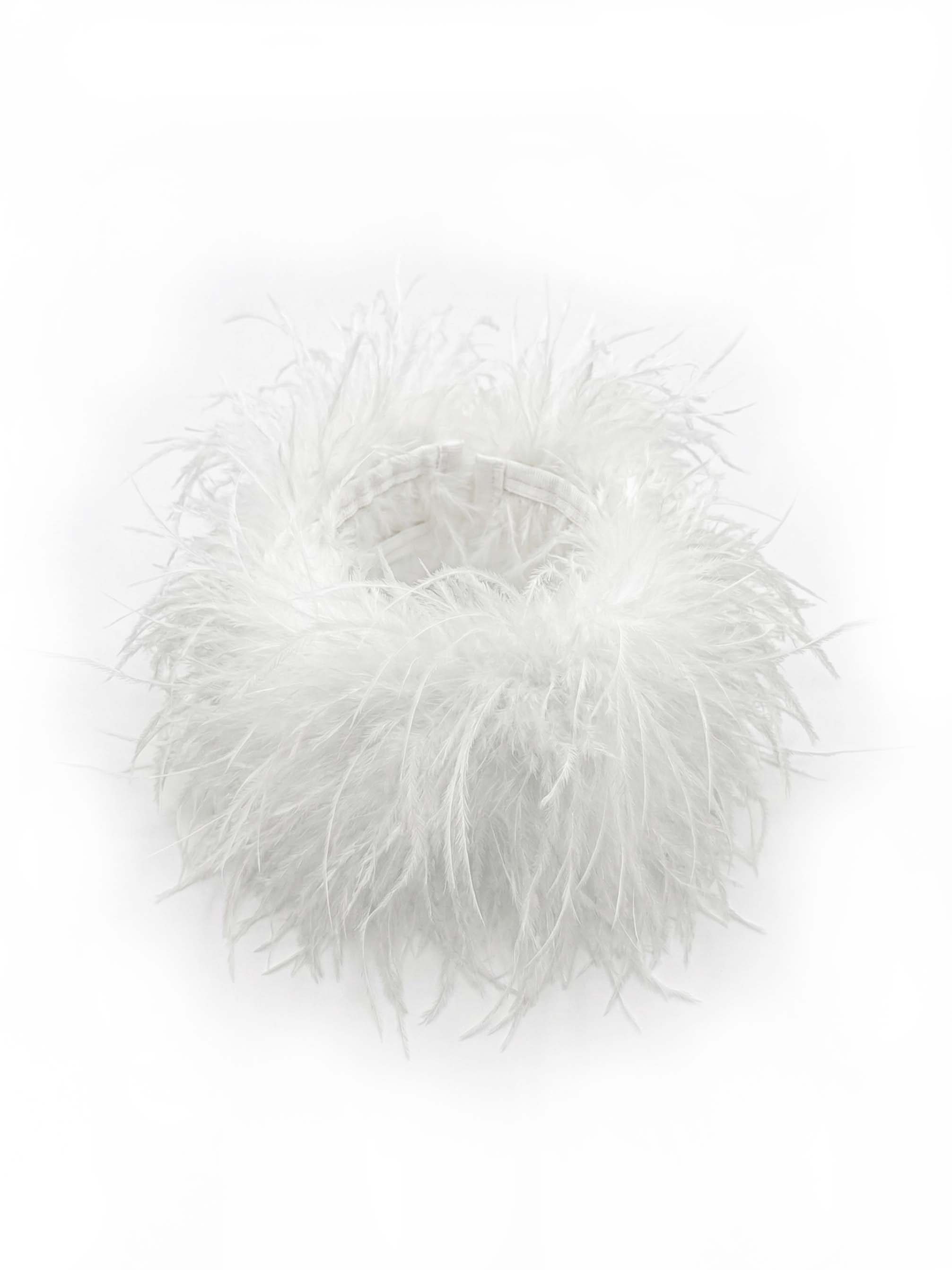 Detachable Ostrich Feather Cuffs