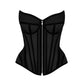 Ferrari Yellow Organic Canvas  Front Zipper Corset Bustier