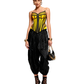 Ferrari Yellow Organic Canvas  Front Zipper Corset Bustier
