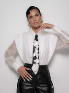 The Rose Semi sheer Tie