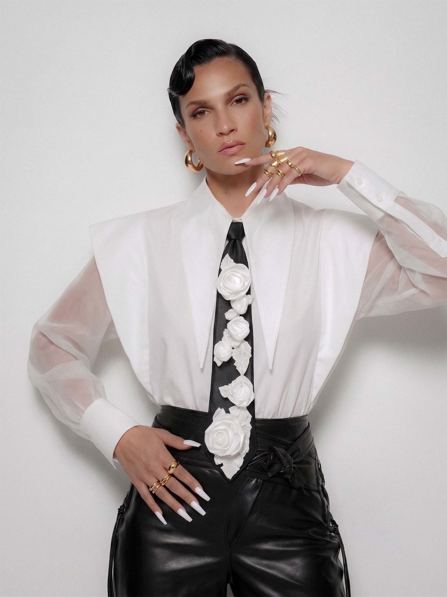 The Rose Semi sheer Tie
