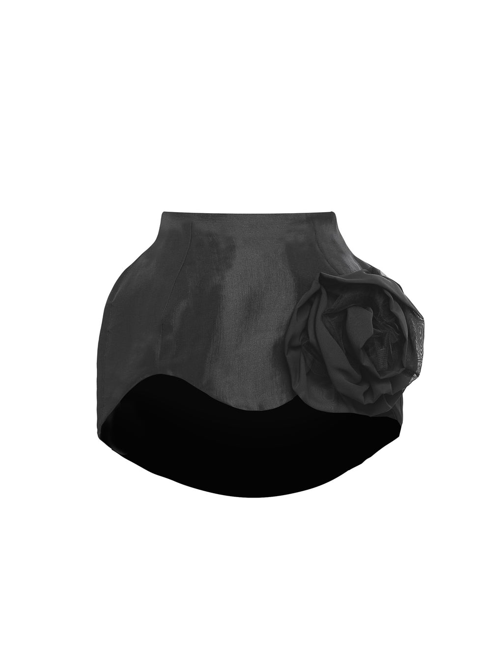 Big Rose Corseted Belt Mini Skirt