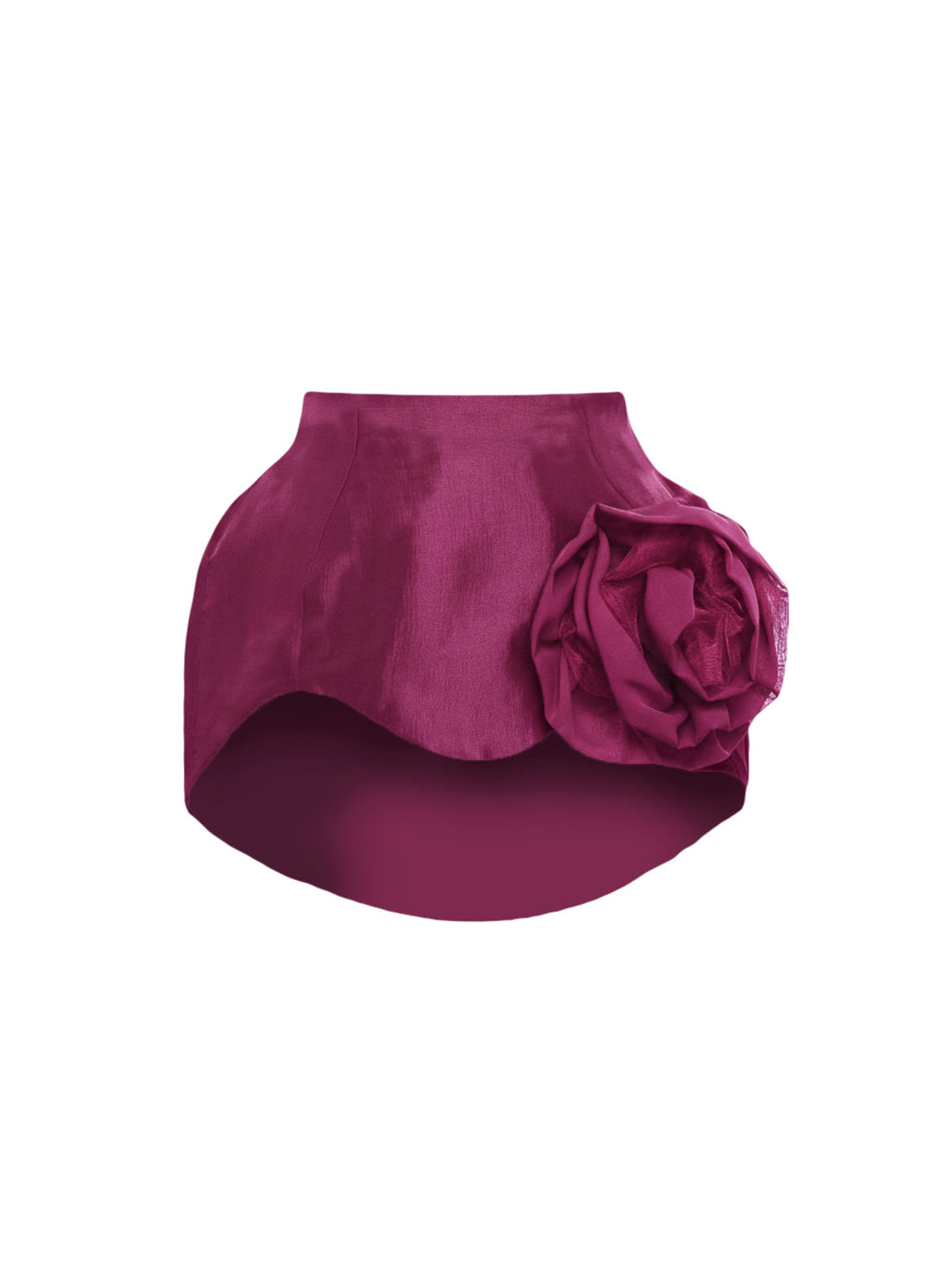 Big Rose Corseted Belt Mini Skirt