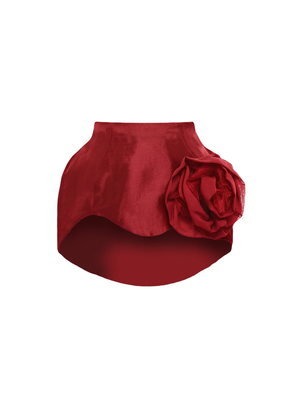 Big Rose Corseted Belt Mini Skirt