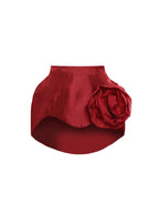 Big Rose Corseted Belt Mini Skirt