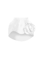 Big Rose Corseted Belt Mini Skirt
