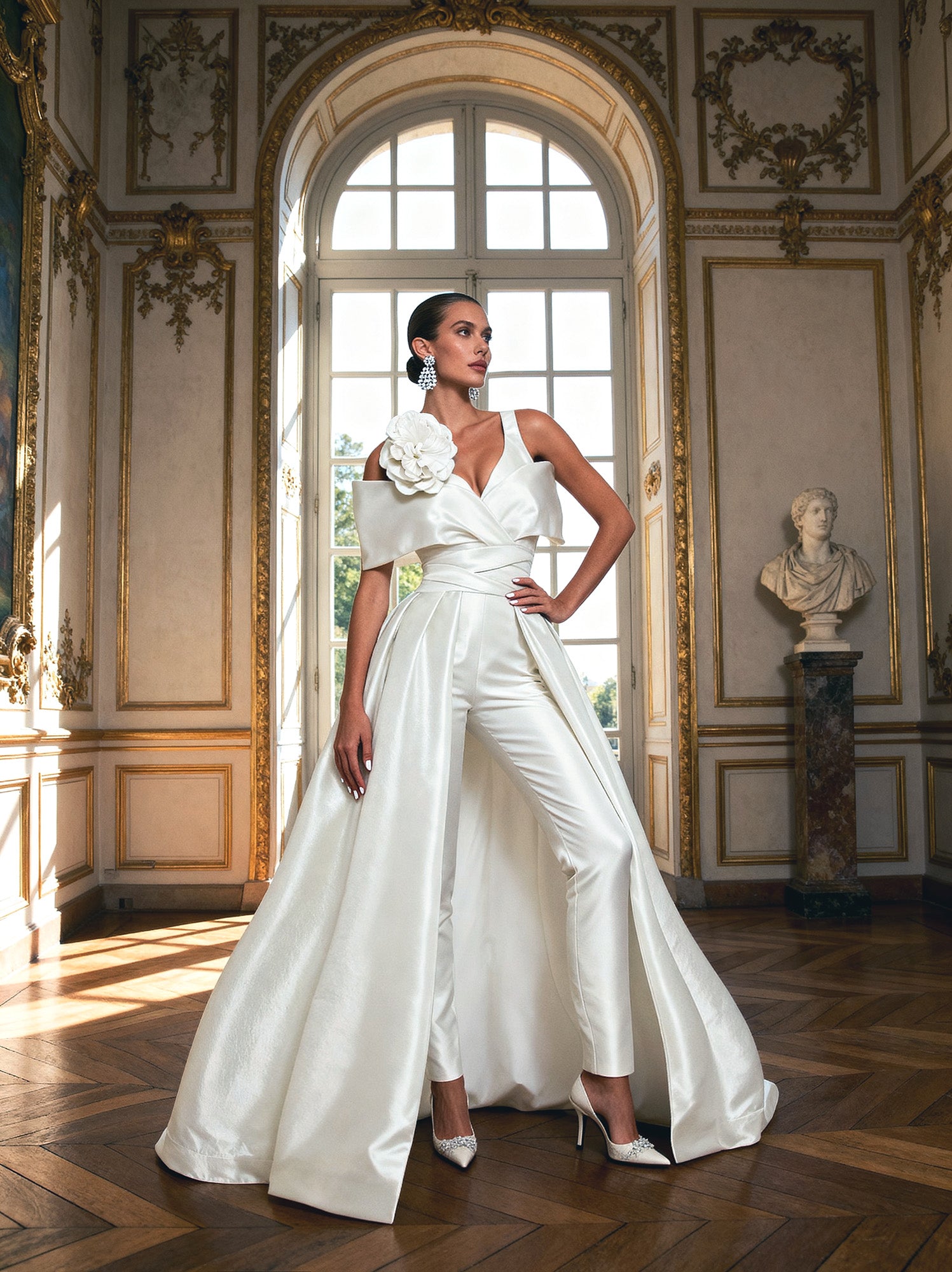 Base Stretch Taffeta Slim Cut Trousers