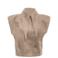 Large Pointy Collar Crop Top