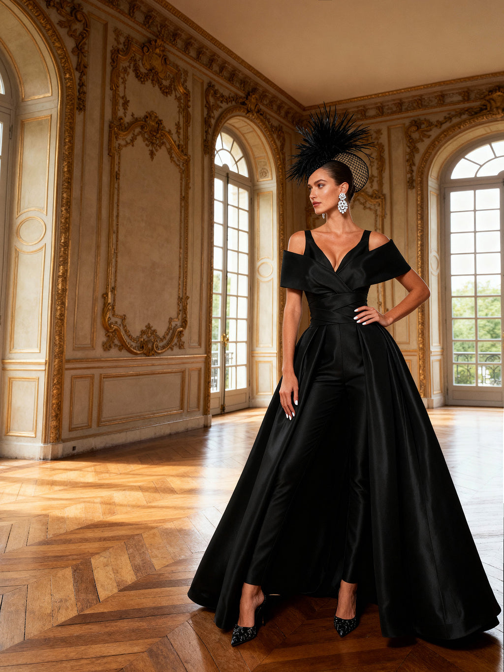 Genevieve Gown 3-piece Set with Overskirt