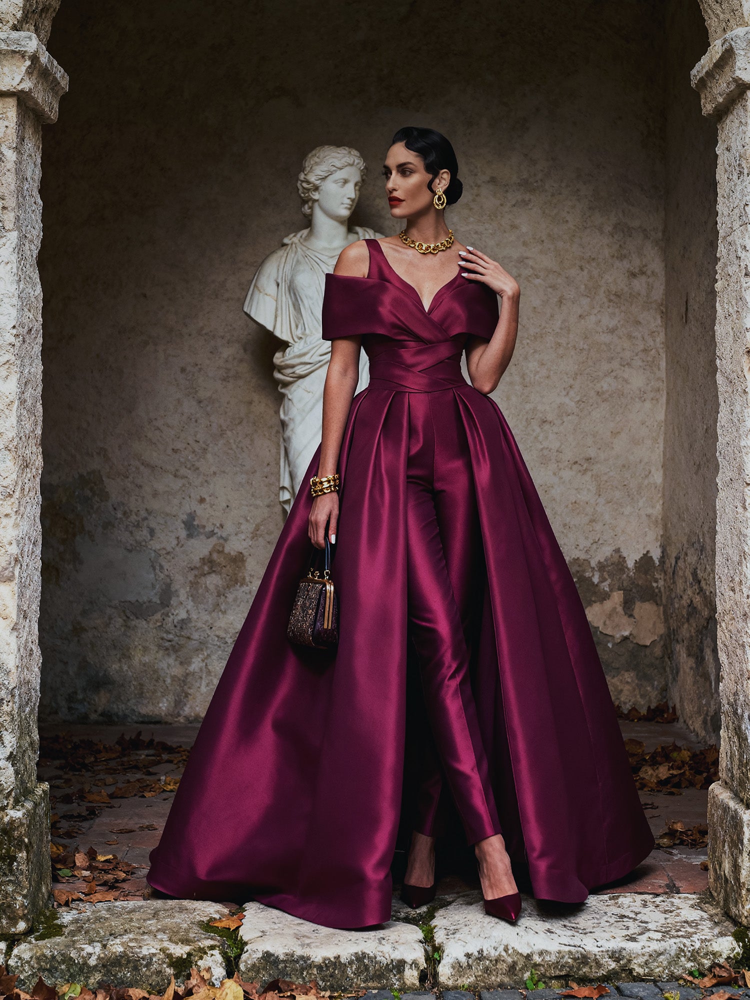 Genevieve Gown 3-piece Set with Overskirt