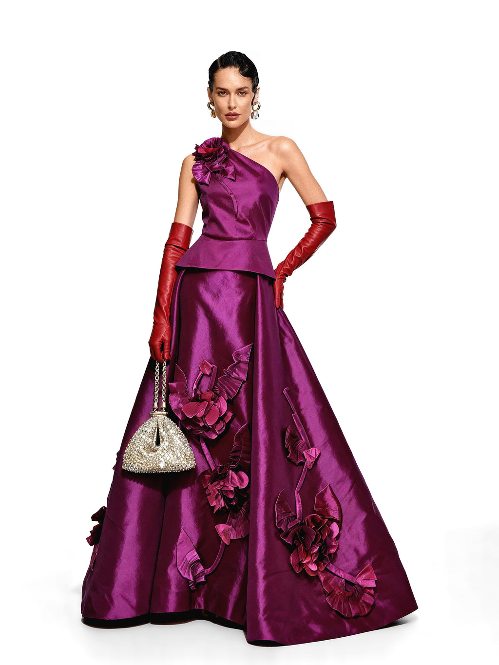 Viviana 3d Flowers Ball Gown Set