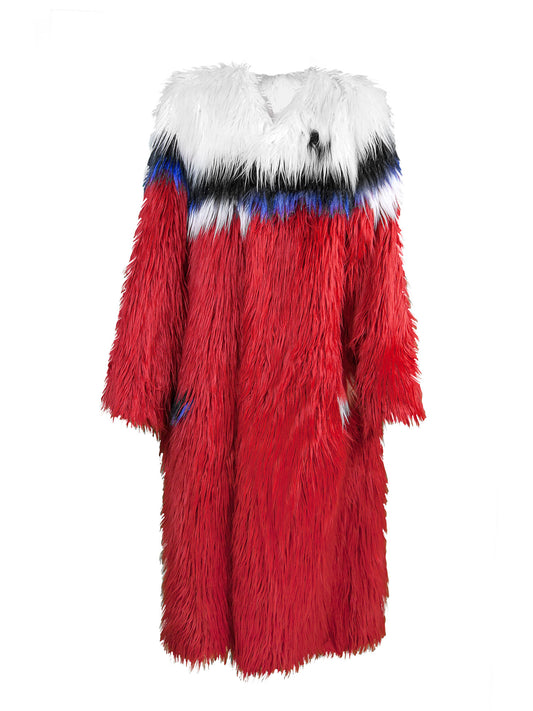 Red Fur Coat One of Kind Exclussive