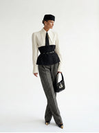 Georgette Denim Corseted Belt Busk