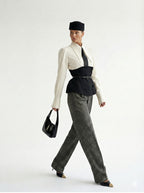 Georgette Denim Corseted Belt Busk