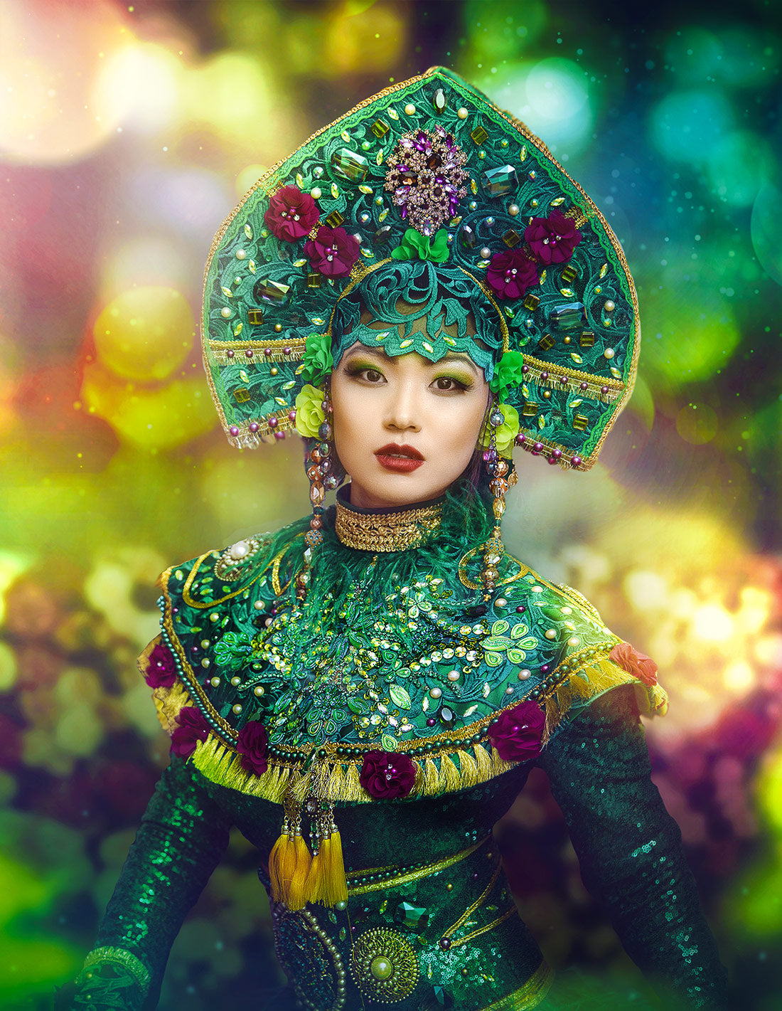 Green Golden Princess, Halloween Costume, Vampire, House of the Dragon - Mologoko Couture