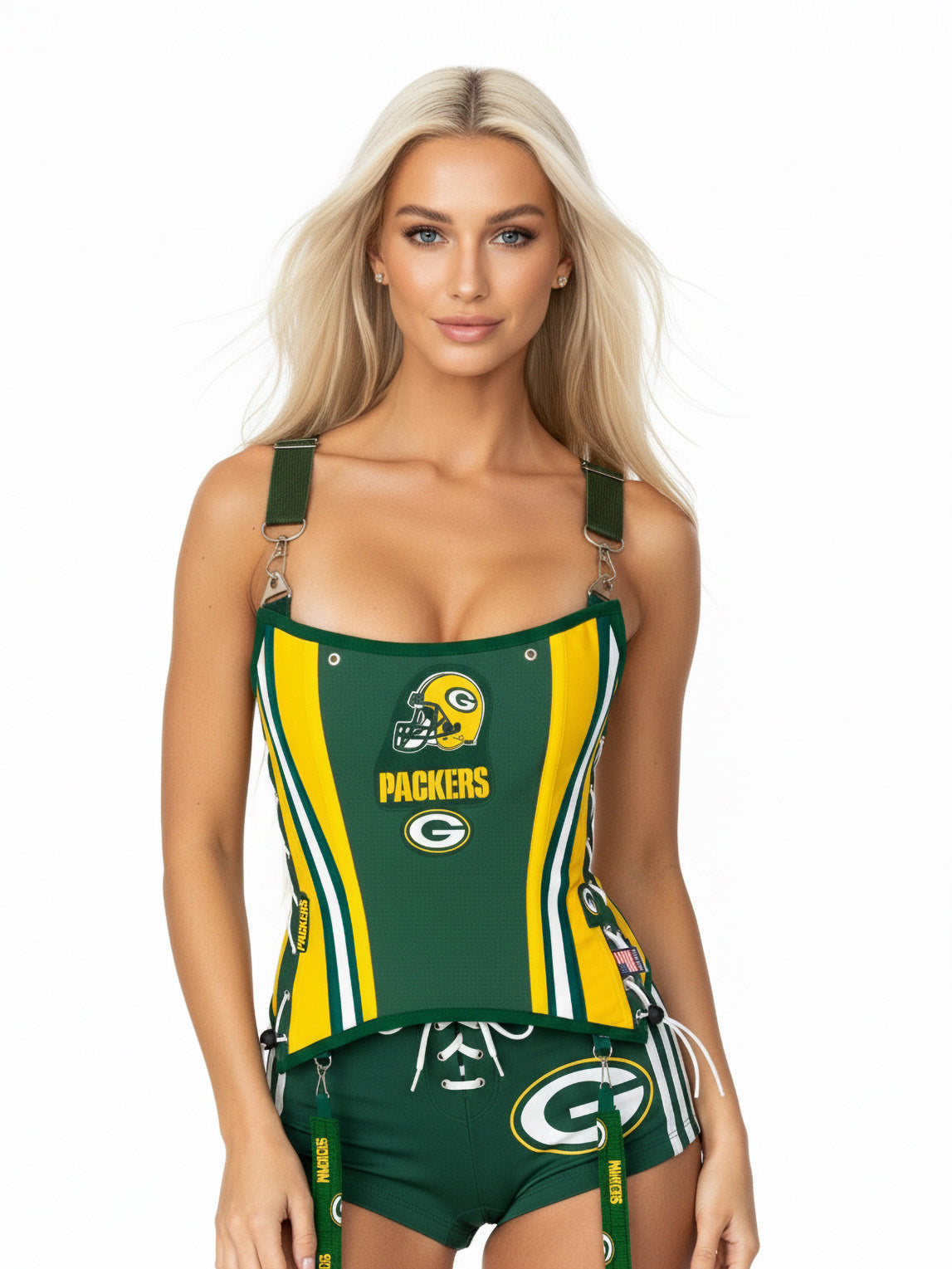 Green Bay Packers Football Team Corset Bustier Top