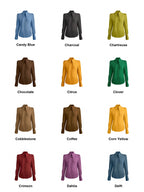 Victoria Large Collar Long Sleeves Fitted Shirt