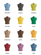 Matilda 11" Long Collar Strong Shoulder Sleeveless Shirt