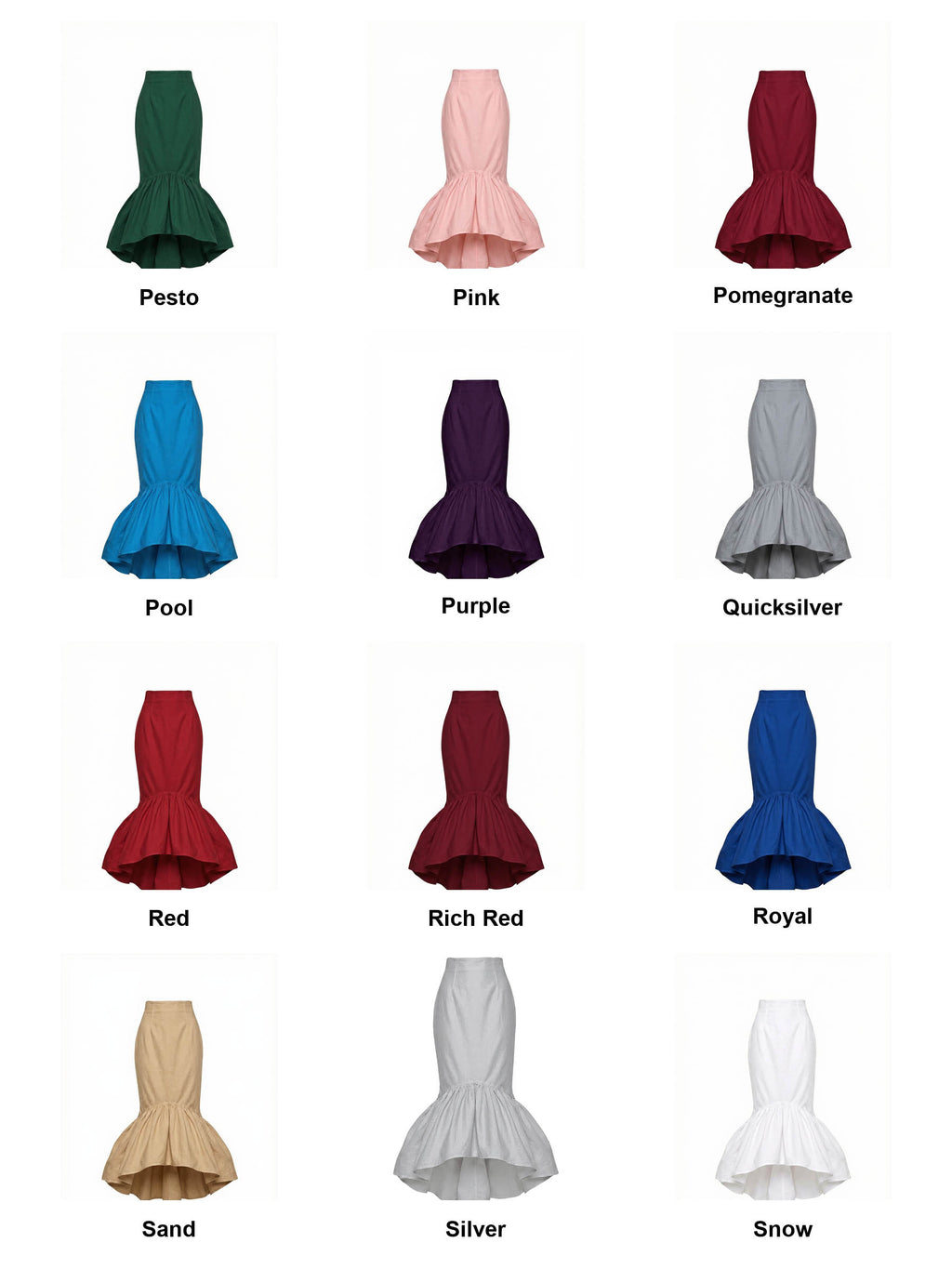 Pam Cotton Tea Length Skirt