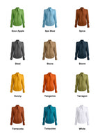 Victoria Large Collar Long Sleeves Fitted Shirt