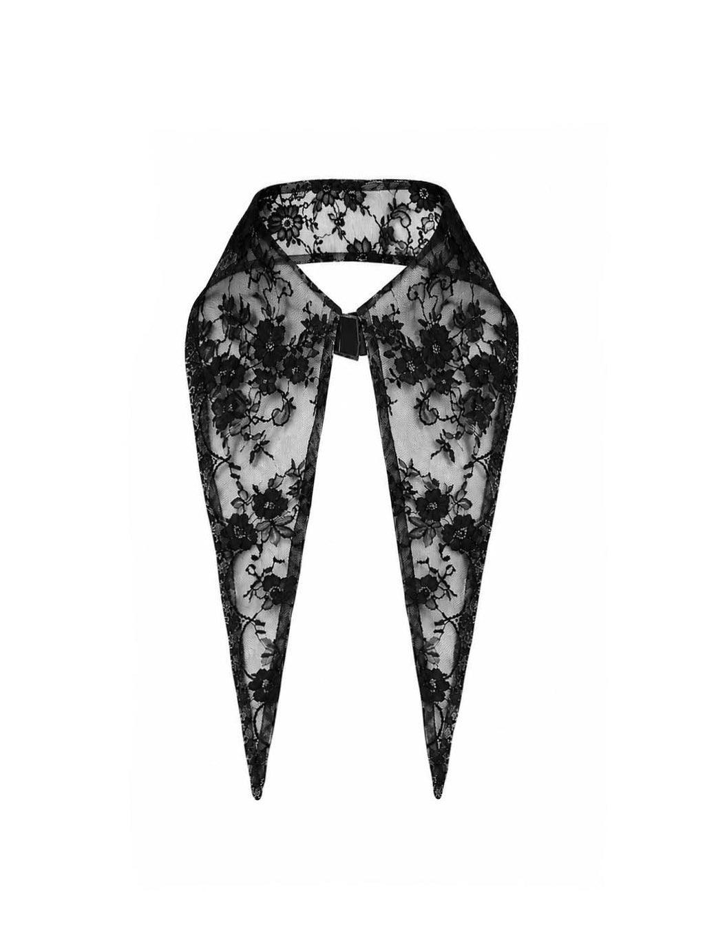 The Baroness 12” Long Semi sheer Lace Collar