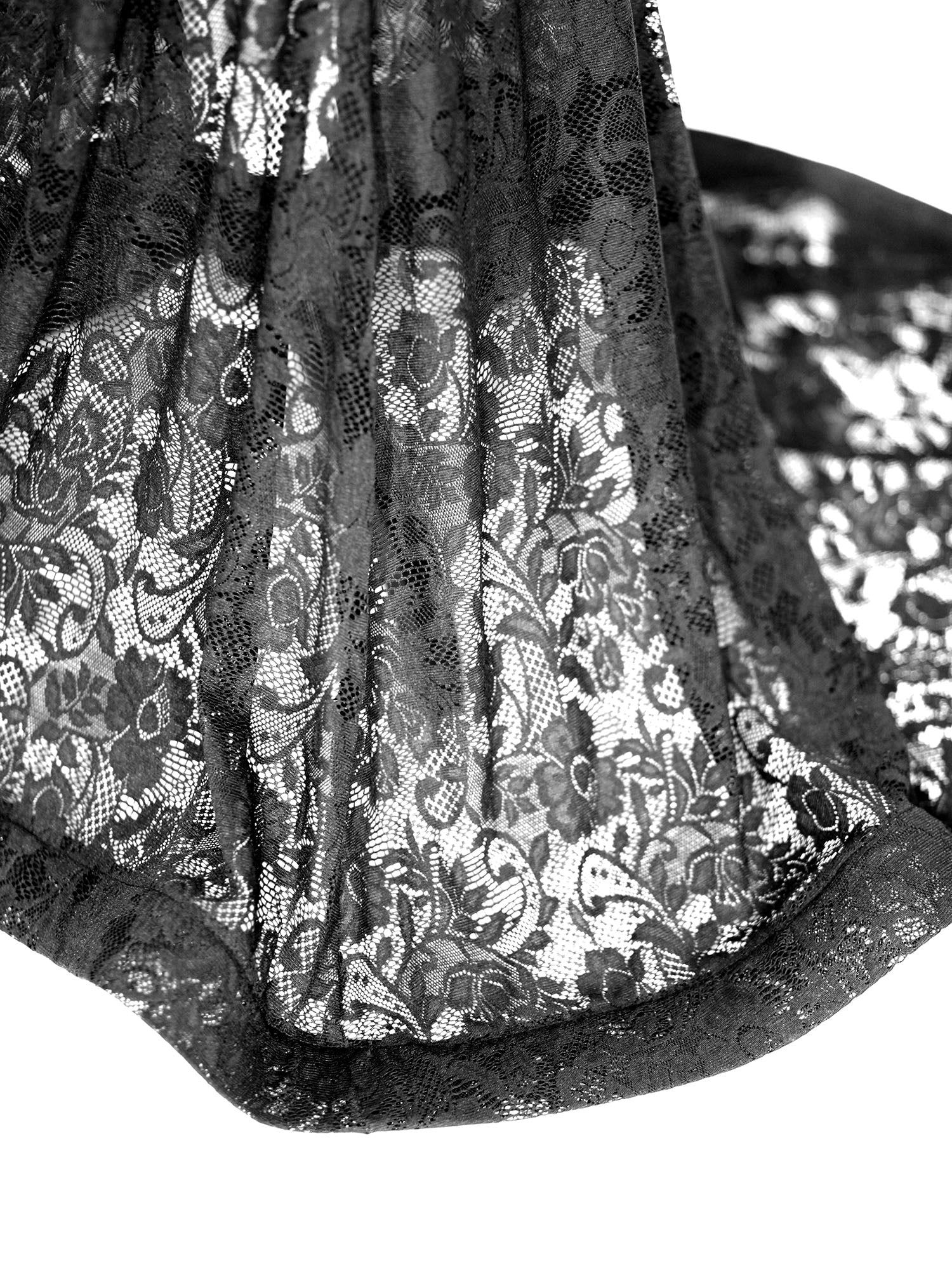 Basic Evening Lace Semi Sheer Mermaid Style Maxi Skirt