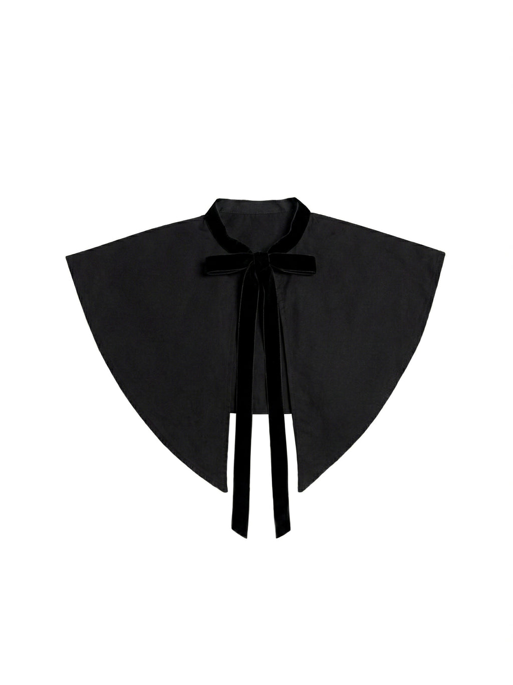 Oversized Detachable Round Collar with Velvet Ties
