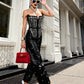 Leopard Twill Cotton Front Lacing Corset