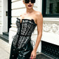 Leopard Twill Cotton Front Lacing Corset