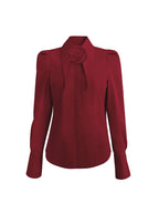 Victoria Large Collar Long Sleeves Fitted Shirt
