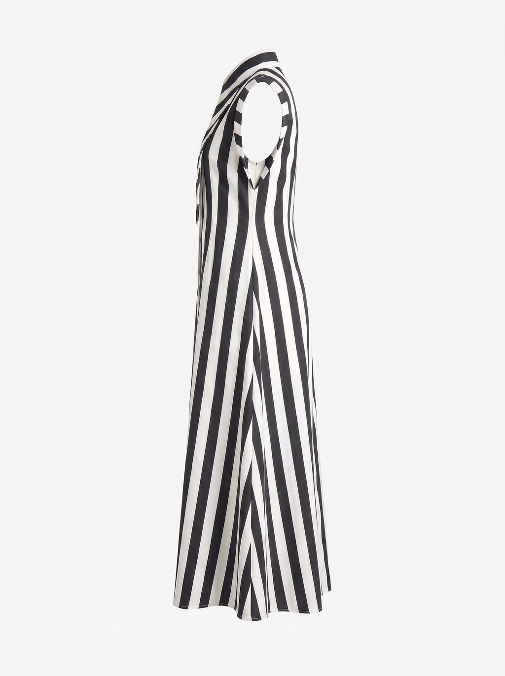Matilda X 16" Long Collar Striped Sleeveless Dress