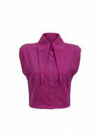 Matilda 12" Long Collar Base Crop Top